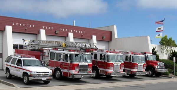 Seaside Fire Department apparatus parked at fire station