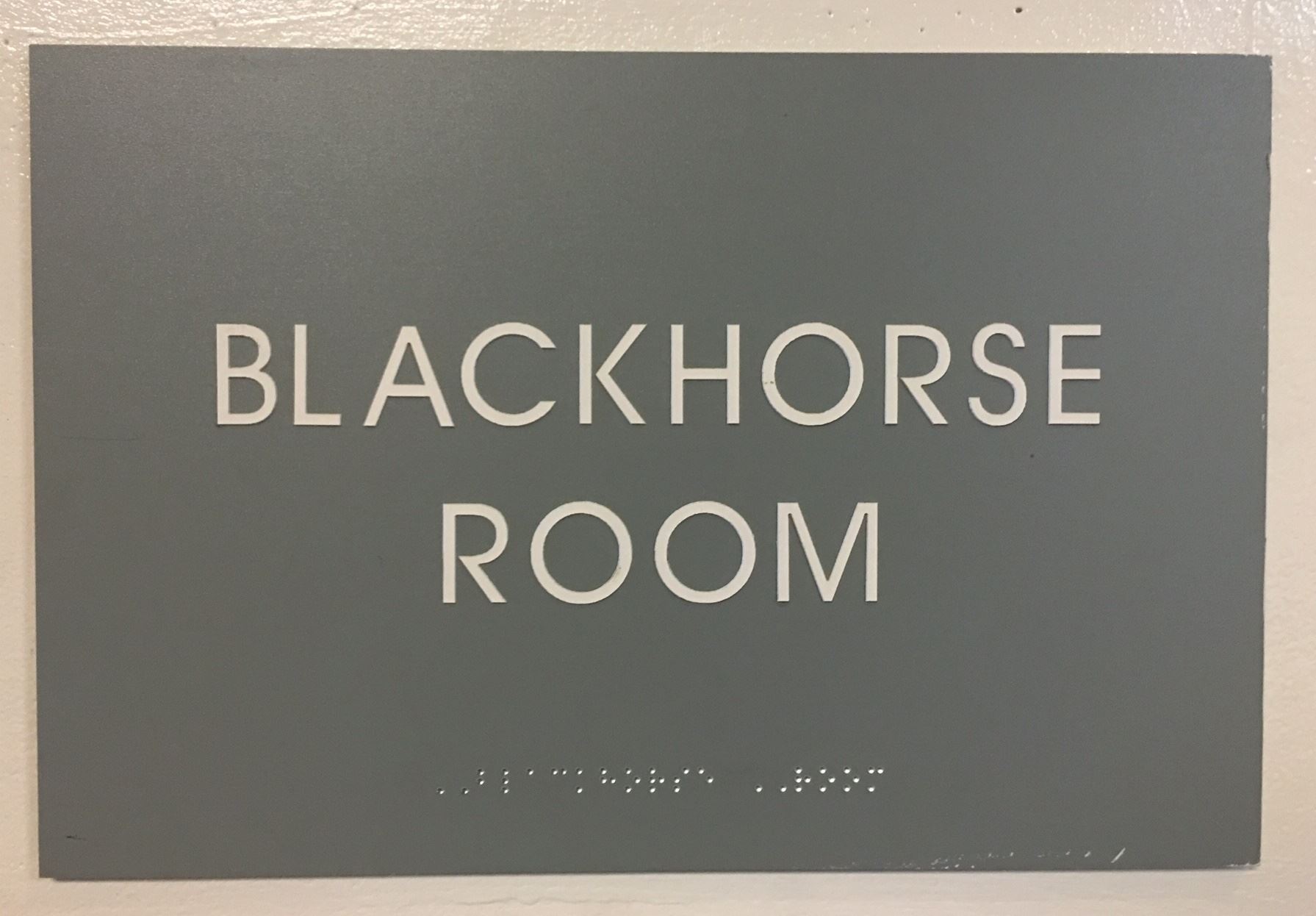 Blackhorse Room Sign
