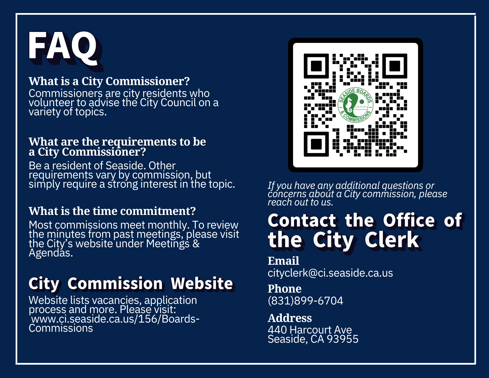 Boards and Commissions Frequently Asked Questions