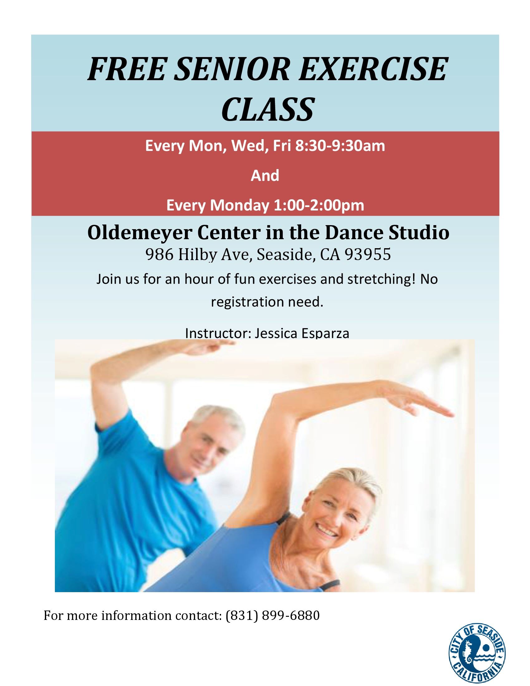Senior exercise flyer