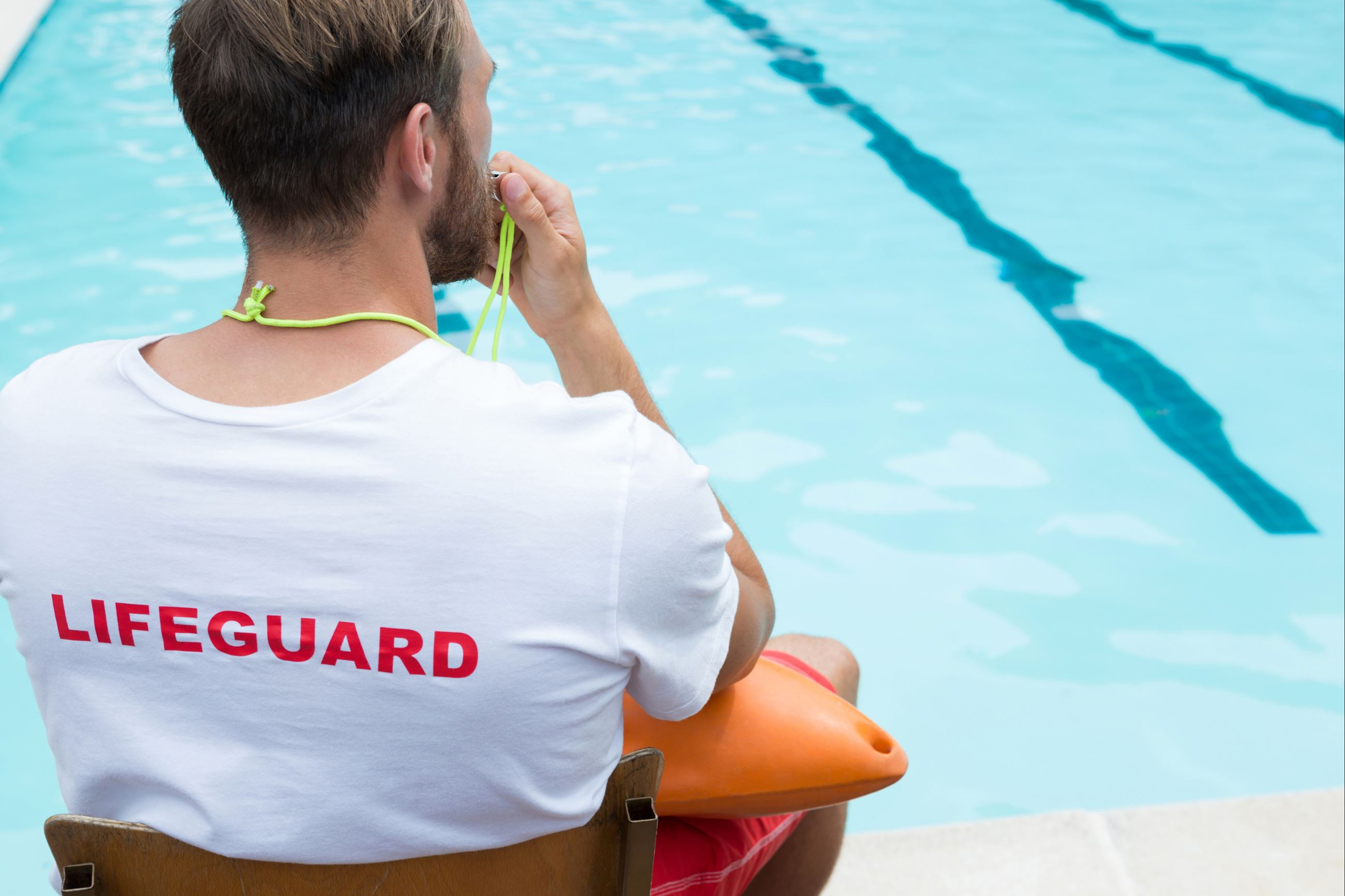 Lifeguard at pool