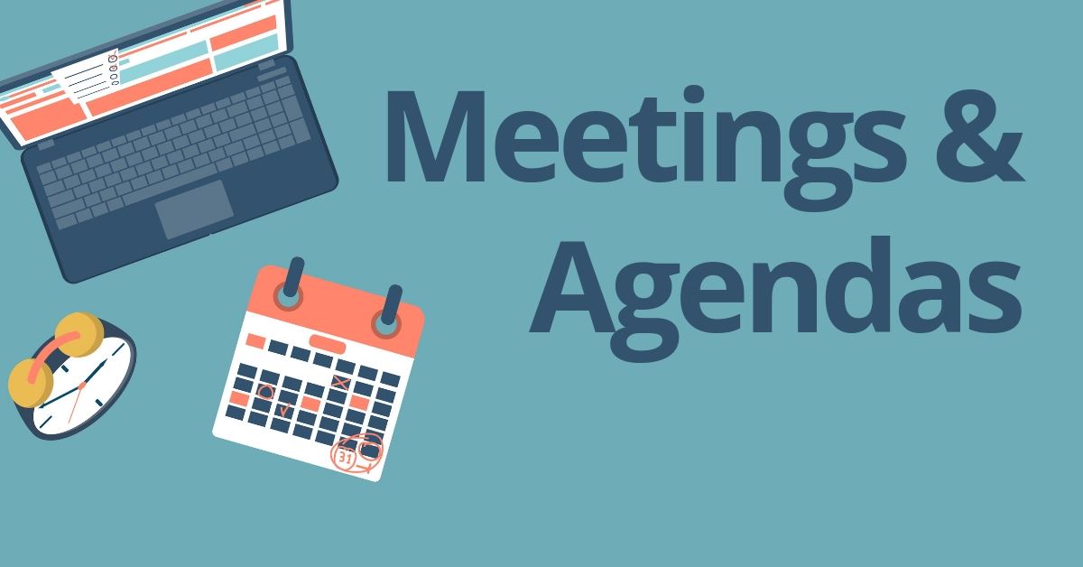 Meetings and Agendas graphic of sign up sheets