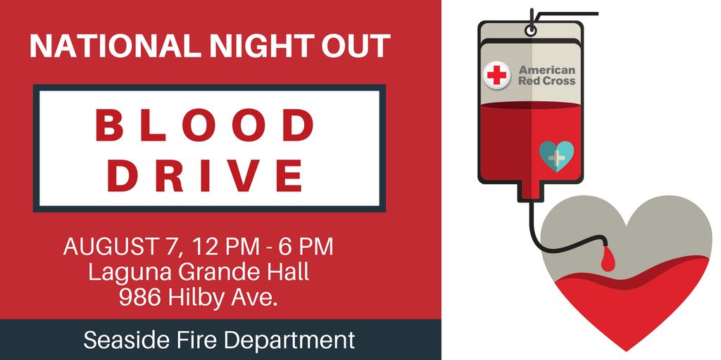 National Night Out Blood Drive flyer