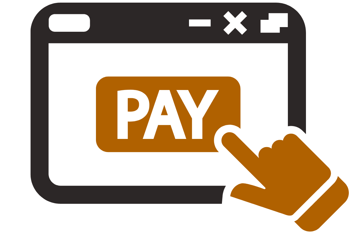 Button that says "Pay" Opens in new window