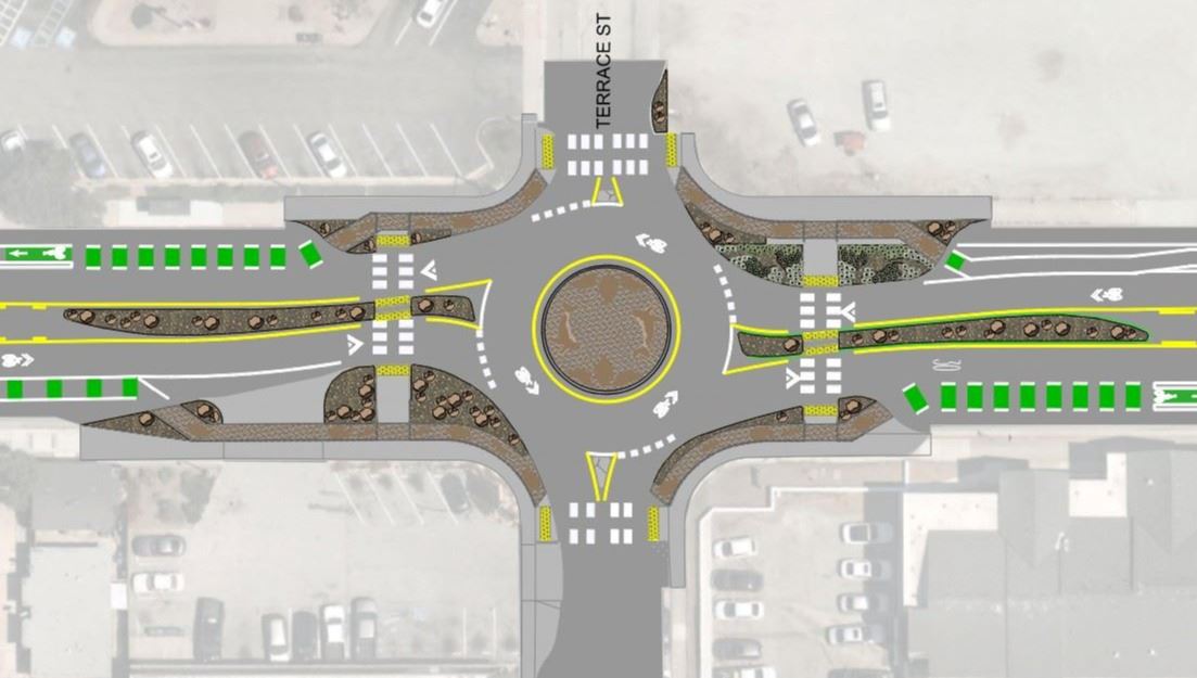 Conceptual Plan of Broadway Avenue at Terrace Street