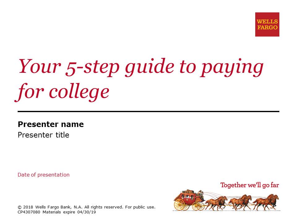 Powerpoint for Paying for College Opens in new window
